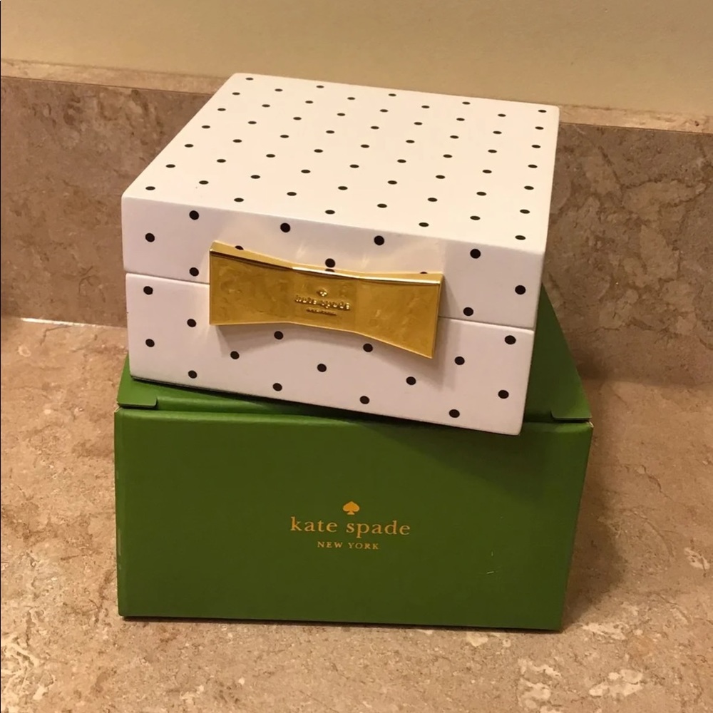 Kate spade polka dot jewelry box new in box